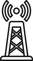 Poster - Wifi provider tower icon outline vector. Internet digital data. Admin provision