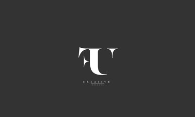 Alphabet letters Initials Monogram logo FU UF F U