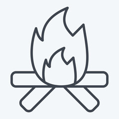 Wall Mural - Icon Fire. related to American Indigenous symbol. line style. simple design editable. simple illustration