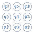 © avaicon - Megaphone icon vector. Loudspeaker sign and symbol