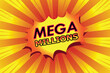 Mega millions font expression pop art for bet vector banner design