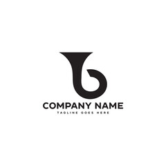Poster - Letter t b modern monogram logo