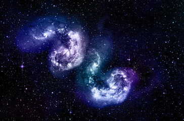 Wall Mural - a space of the galaxy ,atmosphere with stars at dark background