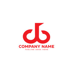 Poster - Initial Name Letter BD lowercase or DB Icon Logo Symbol Vector