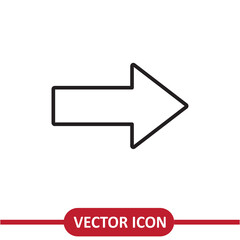 Poster - Right arrow icon liner flat illustration on white background..eps