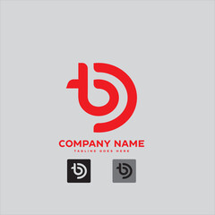 Poster - TBD letter creative modern elegant swoosh logo design
