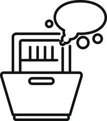 Sticker - Smoke dishwasher work icon outline vector. Service work at home. Home fix