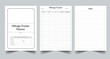 Editable Mileage Tracker Planner Kdp Interior printable template Design.