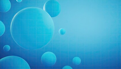 The blue spheres circle an abstract background.