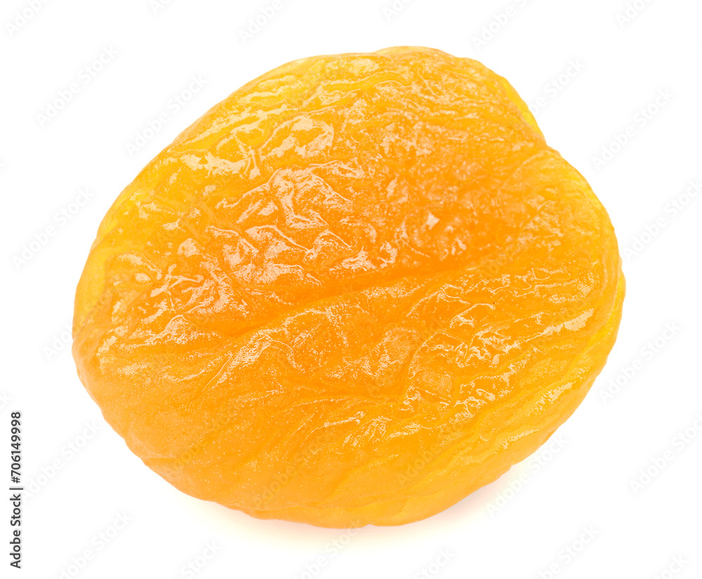 Tasty dried apricot on white background