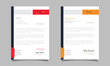 © Rustiyanah - Red And Yellow Modern Business Letterhead Simple clean Template Design