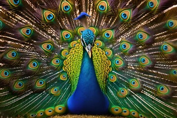 Poster - peacock with feathers