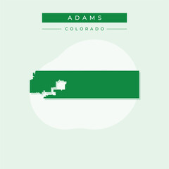 Vector illustration vector of Adams map Colorado