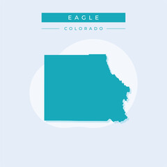 Vector illustration vector of Eagle map Colorado