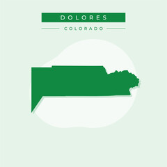 Vector illustration vector of Dolores map Colorado