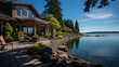 © Prasojo - Magnificent waterfront home with ocean or lake views, expansive deck, front porch