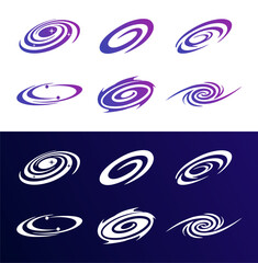 Wall Mural - Galaxy Logo, hole, spiral. Inspiration Vector