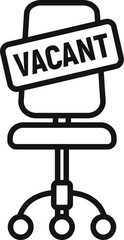 Poster - Vacant job chair icon outline vector. Career interview. Work employee company