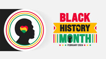 African American Black History Month Colorful Lettering Text Typography With African Man Background. Celebrated February In United State And Canada. Juneteenth Independence Day. Kwanzaa