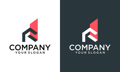 Aufkleber - Creative Letter R Real Estate logo design template vector illustration