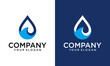 © cloe - Water drop, blue wave and wave illustration logo and Business Logo Template vector illustration design, icon, symbol corporate