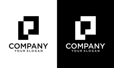 Aufkleber - LP letter logo design on luxury background. PL monogram initials letter logo concept.