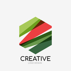 Poster - Modern abstract logo design. Geometric vector art. Clean overlapping lines and abstract shapes. Perfect for modern brand