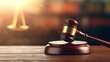 Legal law concept image gavel bokeh.law and authority lawyer concept, judgment gavel hammer in court courtroom for crime judgment legislation and judicial ..,