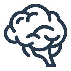 Anatomical Brain Vector Icon Illustration