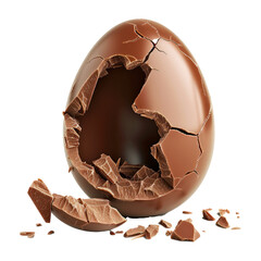 Aufkleber - Broken chocolate Easter egg