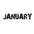 January text on white background