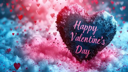 Happy Valentine's Day banner. Holiday background design. Horizontal poster, flyer, greeting card, header for website
