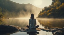 Serene Meditation In Nature: Embracing Tranquility, Mindfulness, And Relaxation