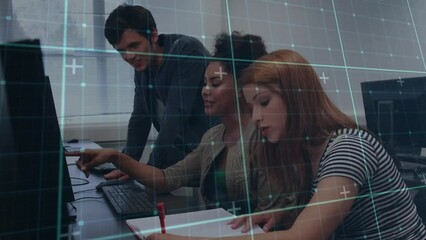 Poster - Animation of data processing over diverse students