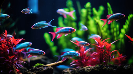 Sticker - fishes in aquarium
