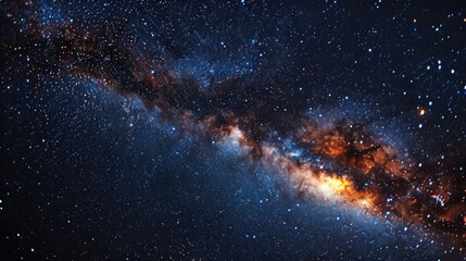 Poster - A picture of a very large galaxy filled with numerous stars. This image can be used to depict the vastness and beauty of outer space