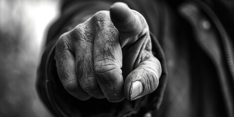 Poster - A close-up view of a person's hand holding an object. This versatile image can be used in various contexts