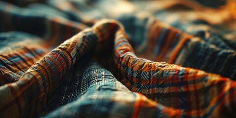 Aufkleber - A detailed close-up shot of a blanket with a unique and intricate pattern. Versatile and suitable for various applications