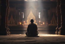 Buddhist Monk In The Temple