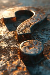Poster - A detailed close-up of a metal object placed on a surface. This versatile image can be used in various contexts