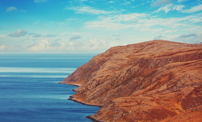 Wall Mural - Rocky Barents Sea coast. Beautiful landscape, wilderness. North Cape. Nordkapp, Norway