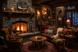 Old mountain ski lodge with rustic charm, historical skiing heritage