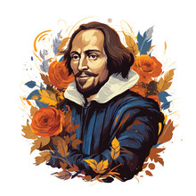 William Shakespeare Illustration Vector