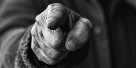 Poster - A close-up view of a person's hand holding an object. This image can be used to illustrate concepts related to human touch, connection, support, or the act of holding something