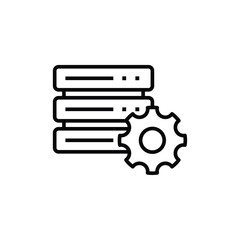 Poster - computer settings  server icon - vector 
