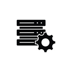 Poster - computer settings  server icon - vector 