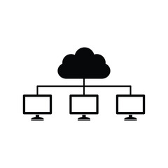 Poster - cloud connection icon. smart devices computer laptop icon   