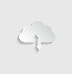 Poster - cloud storage icon  hosting vector