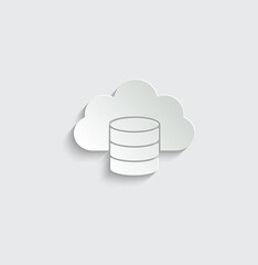 Poster - cloud database icon backup icon vector