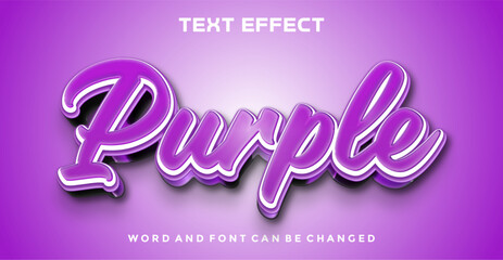 Wall Mural - Purple editable text effect